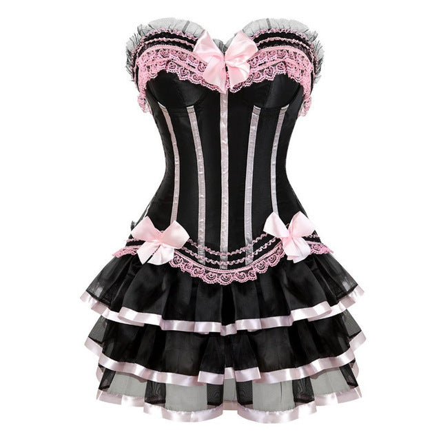 Genuine Corset Dresses - Pink / XXL