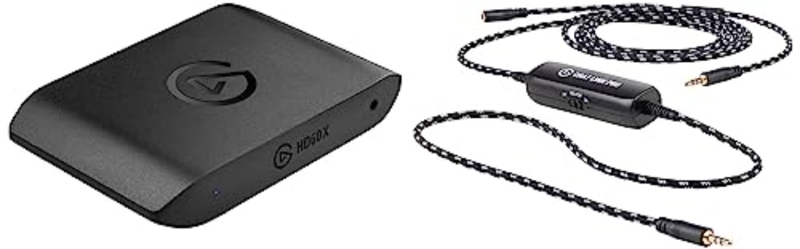 Elgato HD60 X External Capture Card & Chat Link Pro – Audio Adapter, for PS5, PS4, Nintendo Switch, Capture Voice Chat, Gameplay Sound, Extra Long Cable - Bundle - HD60 X with Chat Link Pro