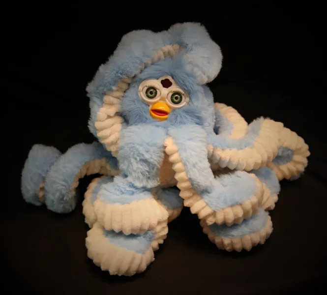 Custom Furby Oddbody Long Furby Octopus Handmade Art Plush Puppet Custom Plush Odd Gifts Funny Gifts Weird Gifts Octopus Puppet