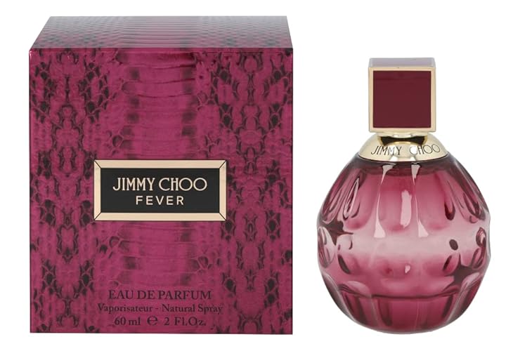 JIMMY CHOO Fever Eau de Parfum - Long Lasting Fragrance with notes of Black Plum Nectar, Heliotrope & Roasted Tonka Bean - Warm & Floral - 2 Fl Oz (Pack of 1)