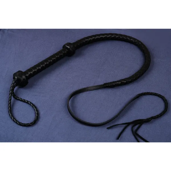 Vegan Leather Bullwhips 5 Feet 8 Strands Bull whip/Black Leather Bull Whips/Indiana Jones Bullwhip/Heavy Duty Flog Whip/Thuddy Impact Play