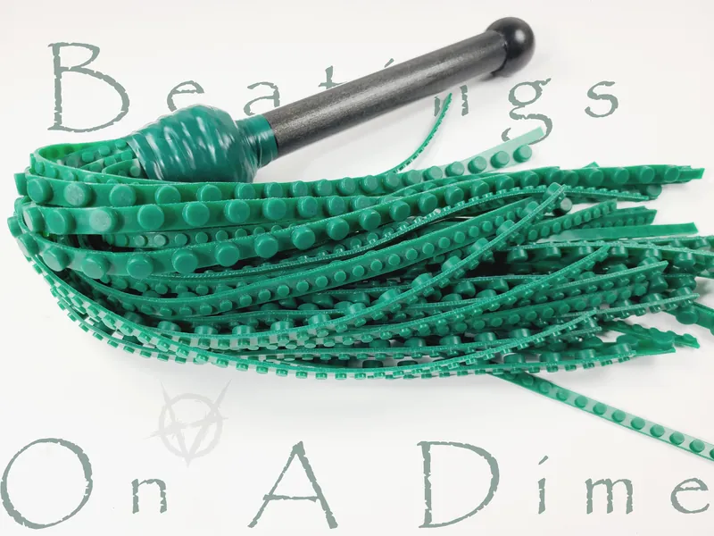 Rubber Lego Flogger - Upcycled BDSM Whip - Sadistic Kink Gear - Intense Impact Play - OOAK Merchandise - Dungeon Punishment - Self Bondage