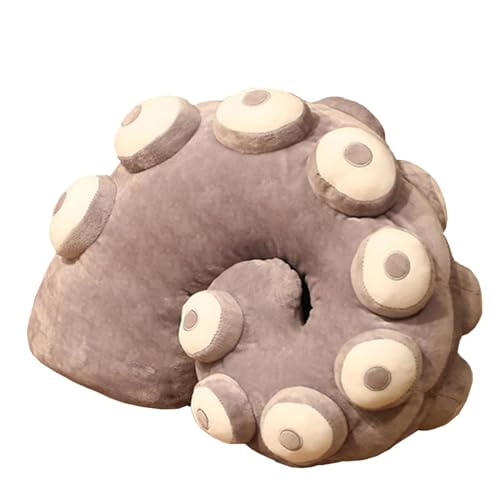 Yoholto Octopus Tentacles Plush Pillow, Tentacles Stuffed Animal, Interesting Plush Gift for Kids Adults(17.7 * 13.7in,Gray) - 17.7"*13.7" - Gray-roll
