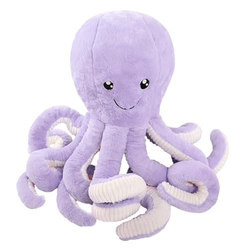 DENTRUN Octopus Stuffed Animals, Giant Octopus Plush Doll Play Toys for Kids Girls Boys Adults Birthday Xmas Halloween Present Stuffed Sea Animals Plushie, 7/16/24/32 Inches, 5 Colors - 32 inches - Purple