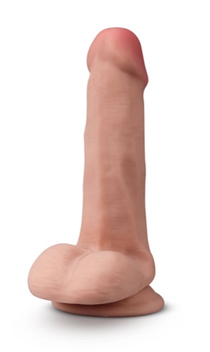 Dr. Skin Plus - 6 Inch Posable Dildo With Balls -  Mocha