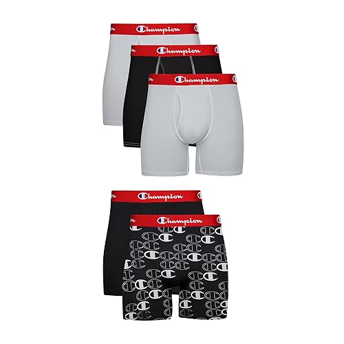 Underwear Boxer Briefs, Everyday Active, Lightweight Stretch, 3-pack - XX-Large - Black/Grey - 5 Pack - 5