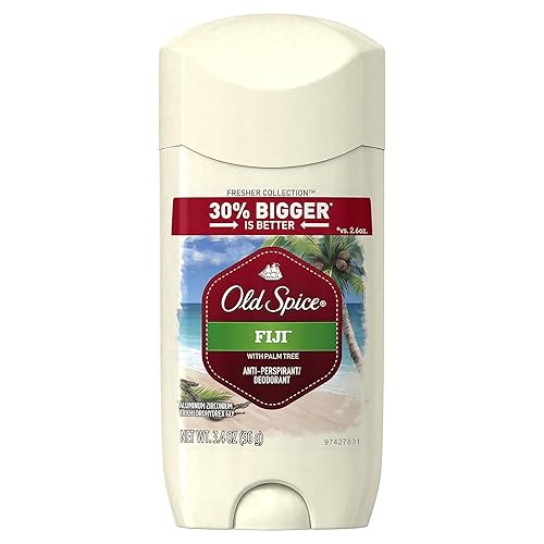 Old Spice Fresher Collection Men's Anti-Perspirant and Deodorant, Fiji Scent - 3.4 Oz - 3.4 Ounce (Pack of 1) - Fiji