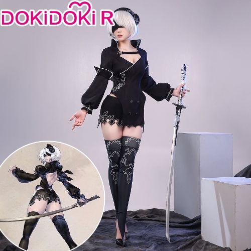 【Size S-3XL】DokiDoki-R Game NieR:Automata Cosplay 2B Costume YoRHa No. 2 Type B | S-PRESALE