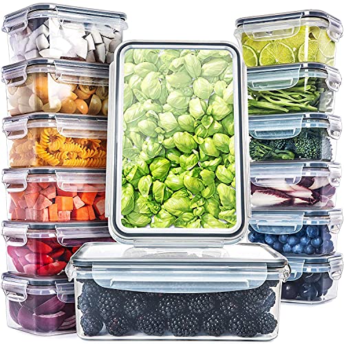 fullstar 14-piece Food storage Containers Set with Lids, Plastic Leak-Proof BPA-Free Containers for Kitchen Organization, Meal Prep, Lunch Containers - 14 Pack