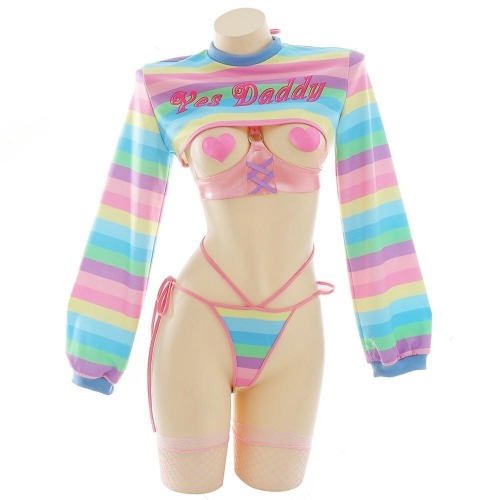 Yes Daddy Rainbow Set - XL / Rainbow