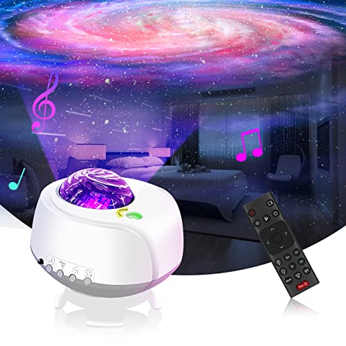 FLITI The Largest Coverage Area Galaxy Lights Projector, Star Projector, with Changing Nebula and Galaxy Shapes Galaxy Night Light - White