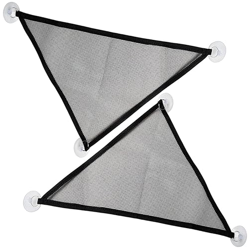 2 Pcs Bearded Dragon Lizard Hammock, Geckos Hammock, Breathable Mesh Reptile Hammock, Suitable for Iguanas, Anoles, Geckos, Snakes, Chameleon（Black） - Black
