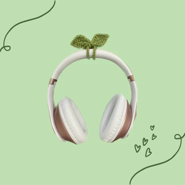 Crochet Sprout Headphone Accessory