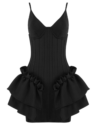 Alexandra Black Mini Dress | Small / Black