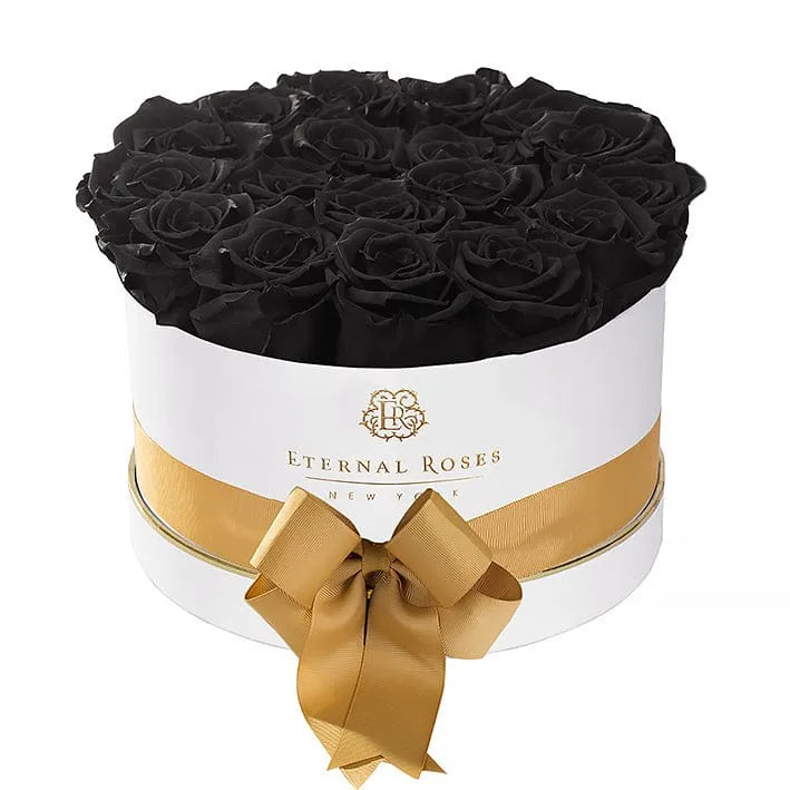 Luxury Roses Empire Gift Box - Small | White / Midnight