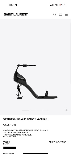 opyum sandals in patent leather