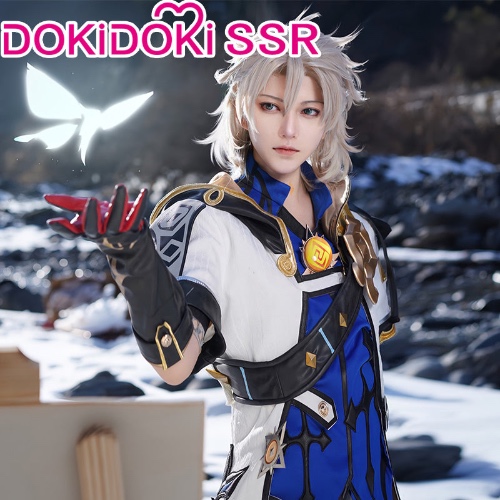 【Ready For Ship】 DokiDoki-SSR Game Genshin Impact Cosplay Albedo Costume/Shoes Men | XL