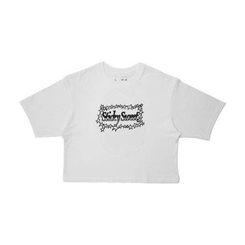 STICKY SWEET SHORT SLEEVE CROP TEE | M