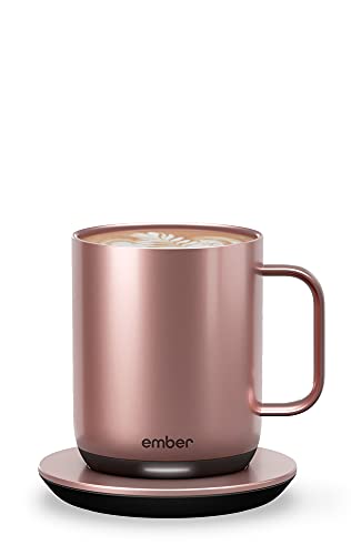 Ember Temperature Control Smart Mug 2, 10 Oz, App-Controlled Heated Coffee Mug with 80 Min Battery Life and Improved Design, Rose Gold - 10 oz - Rose Gold