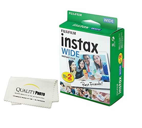 Fujifilm instax Wide Instant Film 2 Pack (20 Exposures) for use with Fujifilm instax Wide 300, 200, and 210 Cameras …… - 20 Films