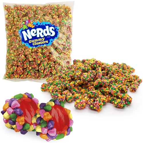 Nerds Gummy Clusters 2lb, Bulk Gummy Candy Pack – Tangy and Sweet Gummy Clusters with Chewy Interior – Bite-Sized Gummy Candy for Party Supplies, Snacks, Birthday, Holiday - Rainbow