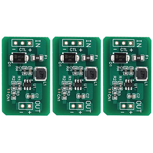QEBIDUM DC DC Boost Converter,0.9V-3V to 3.3V, 0.9V-4.5V to 5V Synchronous Ultra Low Voltage Step Up Booster Converter (3 Packs) 