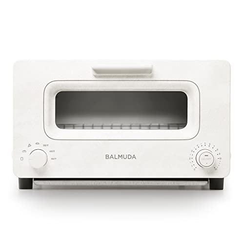 BALMUDA The Toaster | Steam Oven | 5 Cooking Modes - Sandwich Bread, Artisan Bread, Pizza, Pastry, Oven | Compact Design | Baking Pan | K01M-WS | White | US Version - White