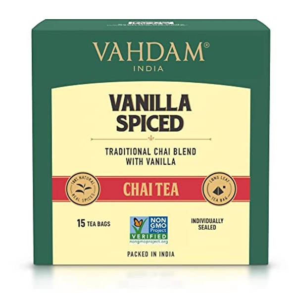 Throne Imtryingx VAHDAM, Vanilla Chai Tea 15 Tea Bags Spiced