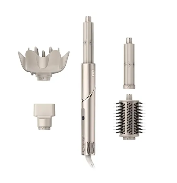 Shark HD435 FlexStyle Air Styling & Drying System, Powerful Hair Blow Dryer & Multi-Styler with Auto-Wrap Curlers, Curl-Defining Diffuser, Oval Brush, & Concentrator Attachment, Stone
