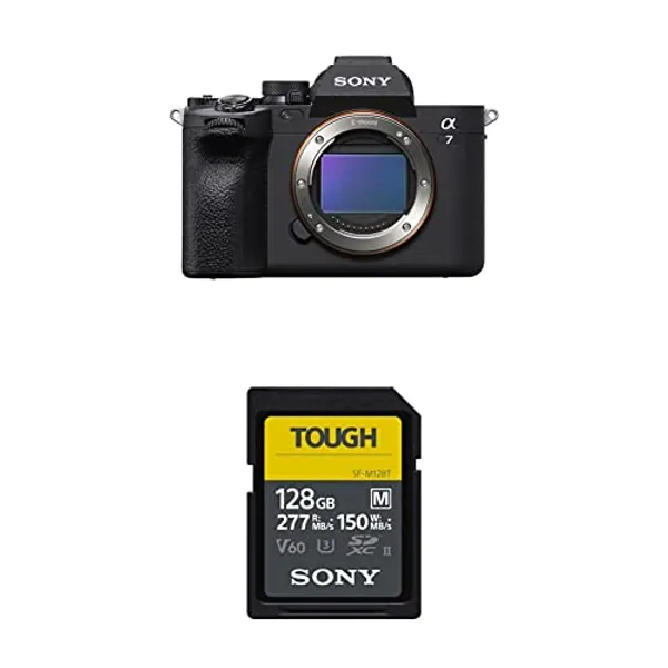 Sony Alpha 7 IV Full-Frame Mirrorless Camera & Sony Tough-M Series SDXC UHS-II Card 128GB