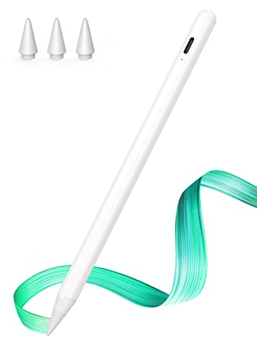 Stylus Pen for iPad with Palm Rejection & Fast Charging, JAMJAKE iPad Pencil Compatible with Apple iPad Pro 11&12.9" (2018-2022), iPad 10/9/8/7/6th Gen, iPad Air 3rd/4th/5th Gen, iPad Mini 5/6th Gen - White