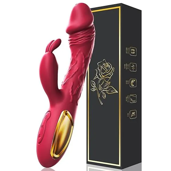 MH-V6 10 Modes Quiet Tool for Women Waterproof Powerful Rechargeable Massage Tool Portable Handheld Massage Gifts - Red