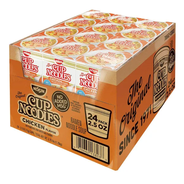 Cup Ramen Noodle Soup, Chicken Flavor (Pack of 30)