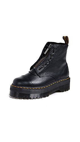 Dr. Martens Women's Sinclair 8 Eye Boots - 6 - Black Milled Nappa