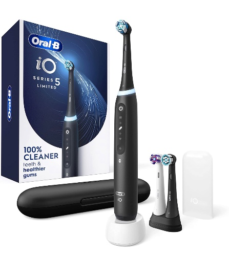 Oral-B iO Series 5 Limited Electric Toothbrush with (3) Brush Head, Rechargeable, Black