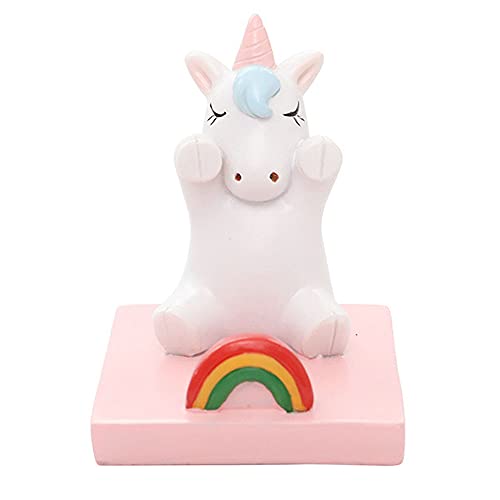 IBWell Cute Animal Unicorn Cell Phone Stand for Desk Smartphone Mobile Phone Holder Compatible for All Smartphone Holder, Tablet Office Decor - unicorn