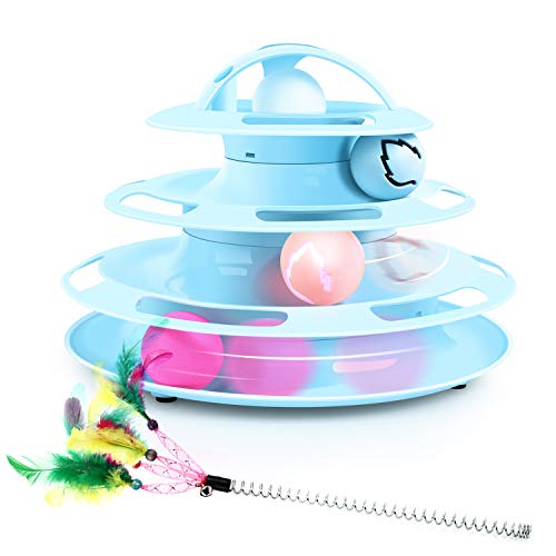 Pecute ball tower + feather toy