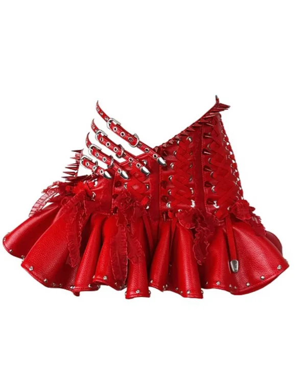 'bloody valentine' asymmetrical laced skirt