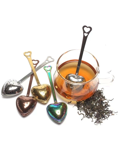 1 Infusor De Chá Em Forma De Coração Colorido