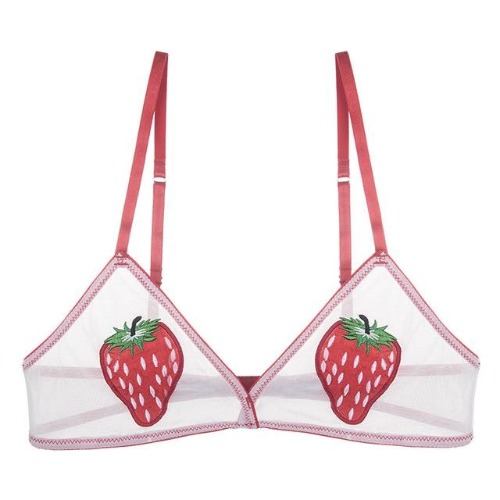Strawberry Babe Bralette - Strawberry / S