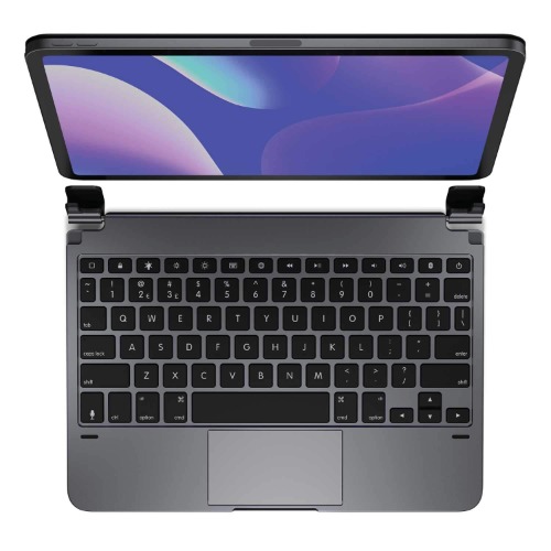 Brydge 11.0 Pro+ Wireless Keyboard with Trackpad | Compatible with iPad Pro 11-inch (2018 & 2nd Gen, 2020) and iPad Air 4 (2020) | Backlit Keys | Long Battery Life | (Space Gray) - 11-inch