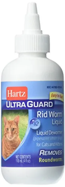 Hartz UltraGuard Rid Worm Liquid for Cats, 4 oz (Pack of 1)