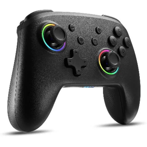 binbok Switch Controller, Switch Pro Controller Compatible with Switch/Switch Lite, Wireless Gamepad with 7 LED Colors/Motion Control/Dual Vibration/Turbo