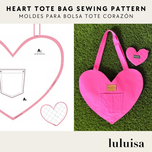 Sewing Pattern: Heart Tote Bag