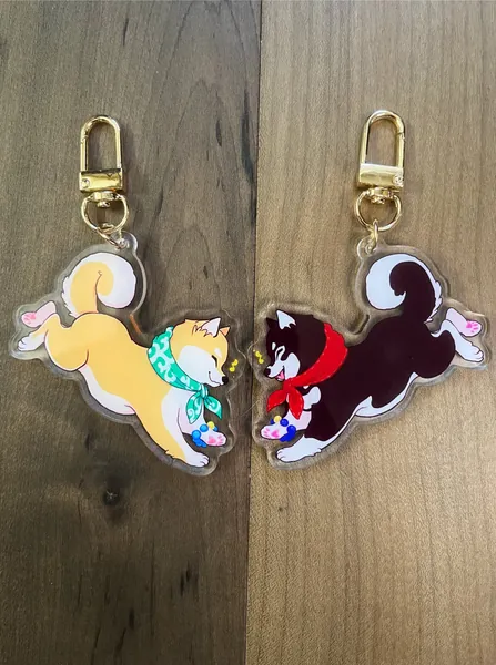 Fantasy Shiba Keycharm - Acrylic hayate, mameshiba, dog