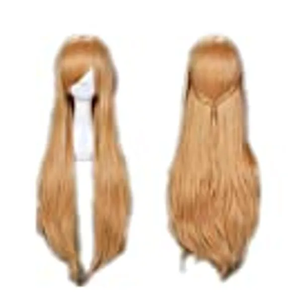 wonderful lifetime Women 100cm/39.37'' Golden Anime Cosplay Heat Resistant Halloween Cosplay Hair Wig