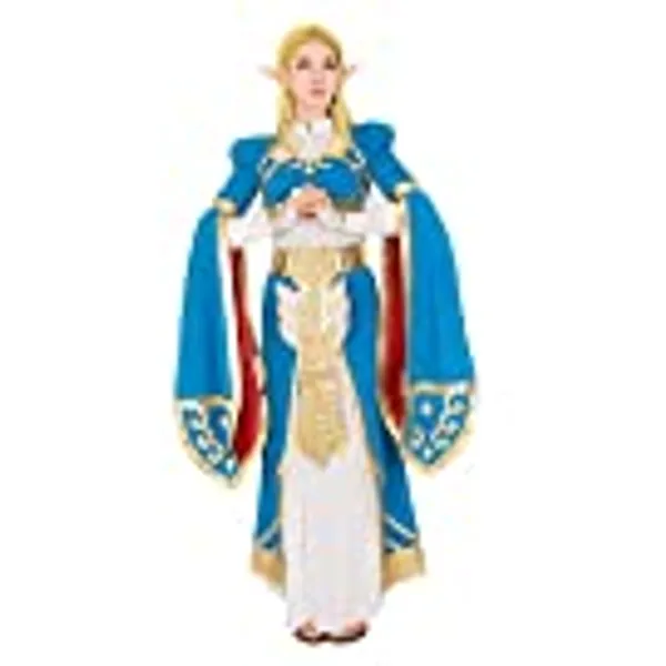 miccostumes Women's Princess Cosplay Costume Blue Outfit with Accessories