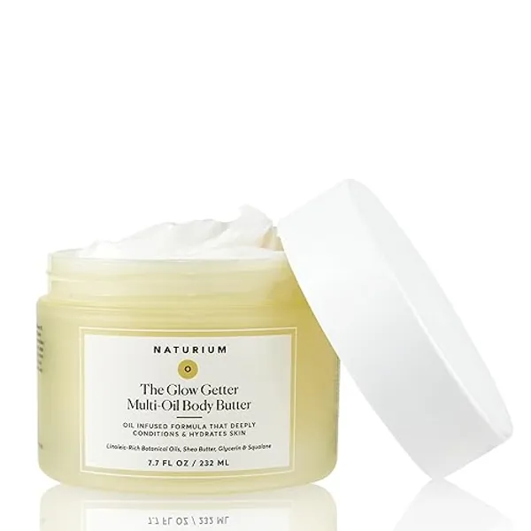 Naturium The Glow Getter Whipped Multi-Oil Body Butter, Firming Cream &amp; Body Moisturizer with Shea Butter, 7.7 fl oz