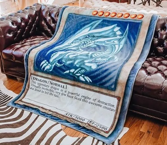 Blue-Eyes White Dragon | kaiba's Fleece Throw Blanket | 45x60 Inches