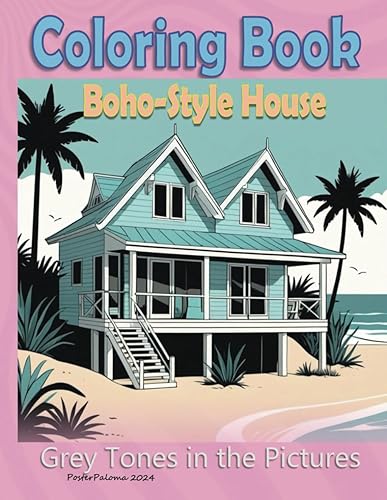 Coloring Book for Adults: Boho-Style House